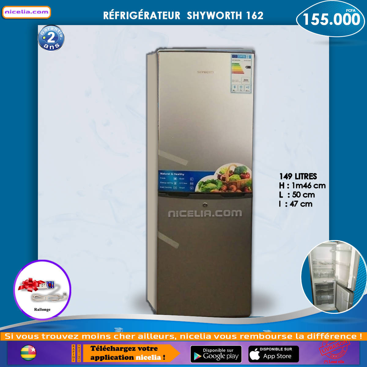 Réfrigérateur SHYWORTH 162